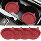 ME.FAN Car Cup Coasters [4 Pack] Silicone Car Coasters/Automotive Cup Mats - Universal Non-Slip Recessed Car Interior Accessories - Car Cup Holder Insert Coasters Wine Red - color: 4pack-wine Red