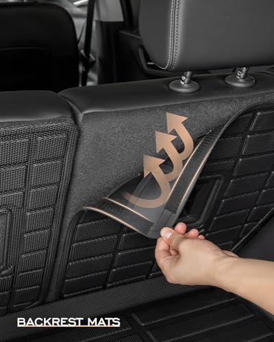 for Chevy Equinox for GMC Terrain Floor Mats & Cargo Liners 2018-2024,All Weather Floor Mats for Chevy Equinox Trunk Mats Rear Backrest Mats Accessories 2024 2023 2022 2021 2020 2019 2018 (6PCS)