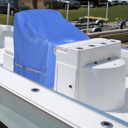 Boat Center Console Cover, 600D Heavy Duty Waterproof Oxford, All Weather Protection Center Console Cover with Windproof Straps, 46" L x 40" W x 48" H, Blue