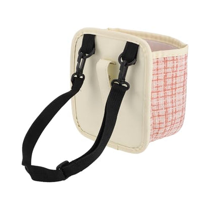 Car Trash Can Portable and Hanging 6.3" Length 3.9" Width 7.1" Height Trash Bin Fabric Pink 1 Pcs - color: Pink