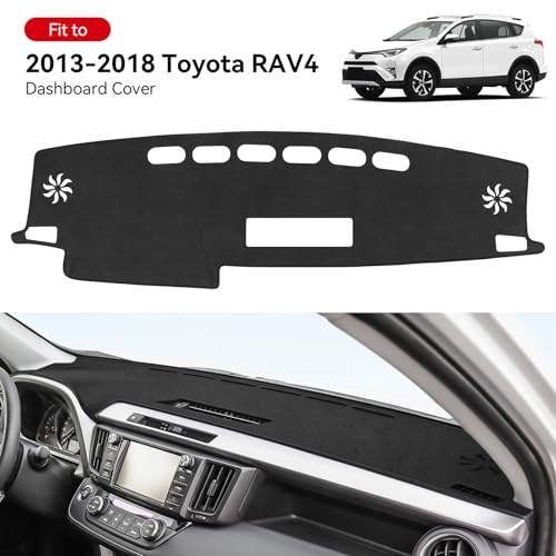 Dash Cover for Toyota 2018 2017 2016 2015 2014 2013 RAV4 Accessories Flannel Dashboard Cover Dash Mat Center Console Cover Sunshield Protector Pad - size: for Toyota 2013-2018 RAV4