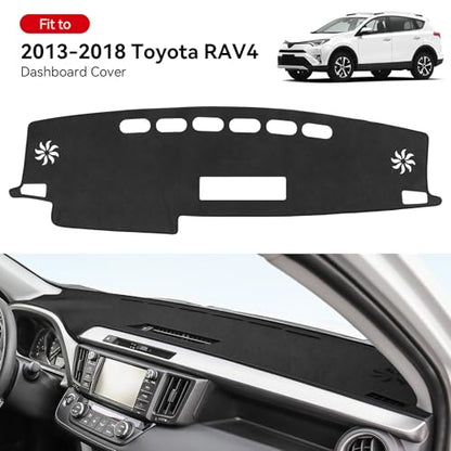 Dash Cover for Toyota 2018 2017 2016 2015 2014 2013 RAV4 Accessories Flannel Dashboard Cover Dash Mat Center Console Cover Sunshield Protector Pad - size: for Toyota 2013-2018 RAV4