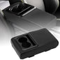 Car Center Console Armrest Pillow with Cup Holder (13.77"*8.26"*2.95") & Phone Holder Waterproof Leather Arm Rest Protector Cushion Car Accessories (Black Carbon Brazed Leather) - color: Black Carbon Brazed Leather