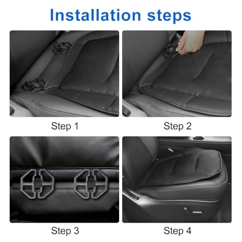 Car Seat Cushion, Thin Seat Cushion 0.78in, Office Chair Cushion, Car Seat Cushions for Driving, Summer Breathable Driver Seat Cushion for Long Sitting Relief, Car Seat Pad (Black)