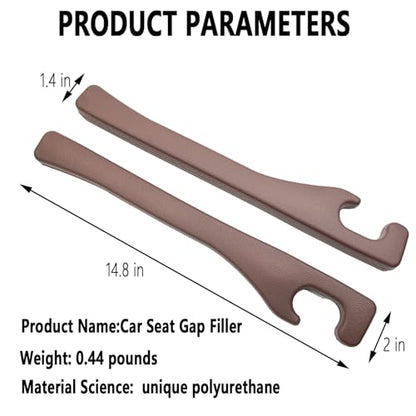 2 Pack Car Seat Gap Filler, No Drop Seat Guard, No More Lost Items, Prevents Drops & Clutter–Universal Fit Seat Gap Plug for Cars, SUVs & Trucks (Brown 2Pcs) - color: Brown