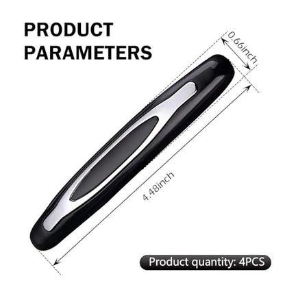 4PCS Car Door Edge Guards, Anti-Scratch Auto Side Door Edge Guard Trim Strip, Self Adhesive Vehicle Doors Protector Bumper Guard, Universal Auto Exterior Accessories (Black)