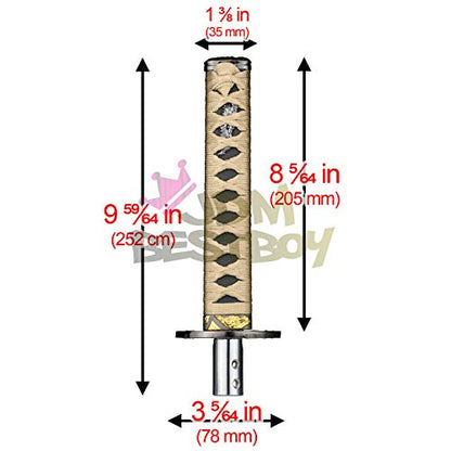 JDMBESTBOY Samurai Sword Gold Black Shift Knob Shifter Alloy Katana Adapters Universal 20cm - color: Gold Black, size: 20cm