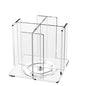 KOTEMON Cup and Lid Holder, 4 Compartment, Square | Rotating Coffee Cup Dispenser Lid Carousel for Restaurant, Buffet, Coffee Station, Bar, Countertop, Clear Acrylic - color: Clear