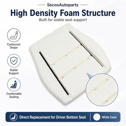 SecosAutoparts Driver Side Bottom Seat Foam Cushion Replacement Compatible with Jeep Grand Cherokee 2011 2012 2013 2014 2015 2016 Compatible with Dodge Durango 2011 2012 2013 2014 2015 2016 2017 2018