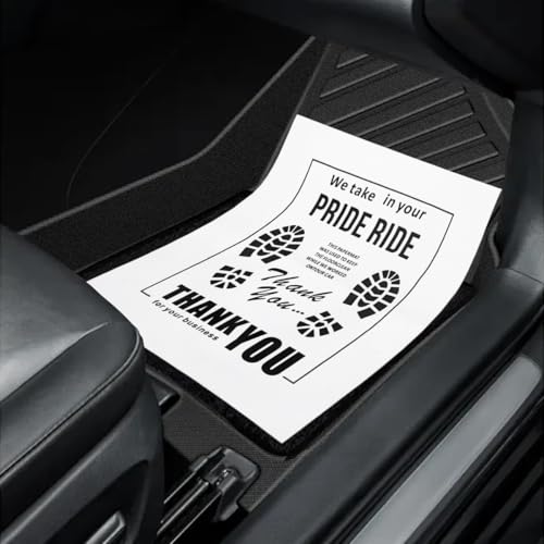 50PCS Car Kraft Paper Floor Mats, 15x19 Inch Waterproof Temporary Vehicle Floor Protective Pads, Disposable Automotive Wash & Detailing Supplies (White) - color: White