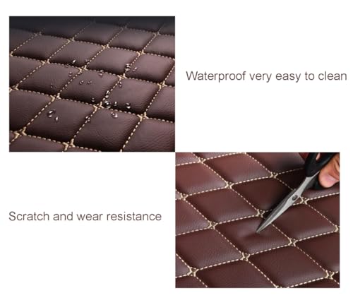 Custom Personalized Floor Mats for Cars，Luxury Full Coverage All Weather Car Floor Mats，Anti-Slip Leather Car Mat Set ，Custom Floor Mats for 99% of Cars, Trucks & SUVs (Pure Black)
