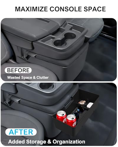 Center Console Hanging Organizer Box with Compartments Compatible with 2019-2026 Chevy Silverado/GMC Sierra 1500, 2020-2026 Silverado/Sierra 2500HD 3500HD Accessories (Split-Bench Folding Seat Only)