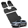 LASFIT Floor Mats & Trunk Cargo Liner for Acura RDX 2019-2026 SUV, Custom Fit All Weather TPE Floor Liners, 1st & 2nd Row Cargo Mat Set, Black - size: 2019-2026 | For Acura RDX | 1st & 2nd Row & Cargo