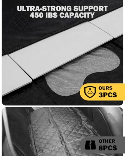 Back Seat Extender for Dogs, Waterproof Dog Car Seat Cover for Back Seat with Hard Bottom, Upgraded Material, Anti Scratch, Easy to Use and Clean, Holds 420lbs - size: Standard - 600D Oxford Fiber