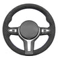 MEWANT Hand-Stitched Steering Wheel Cover for BMW (M Sport) F22 F23 F30 F34 F32 F33 F36 F10 F07 F12 F13 F06 F39 F25 F26 F15 F16, DIY Custom Fit Steering Wheel Wrap for BMW - color: 16:Woven IT-ALCAN + 3M thread
