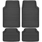 CAR PASS Rubber Floor Mats, All Weather Full Set 4-Piece, Waterproof Automotive Mats Trim to Fit Most Cars Sedans SUVs Vans, Heavy Duty Anti-Slip Easy Clean, All Black - color: Black