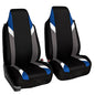 FH Group Front Set Cloth Car Seat Covers for Bucket Seats, 1-Piece Seat Cover, Universal Fit, Airbag Compatible, SUV, Van Seat Covers, Blue - color: Blue, style: Front Set