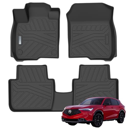 Floor Liners for 2025 Acura ADX & Honda HR-V 2023-2026 TPE All Weather Protection 1st & 2nd Row Car Floor Mats 2025 ADX Accessories-Black - size: 25|For Acura|Full Set