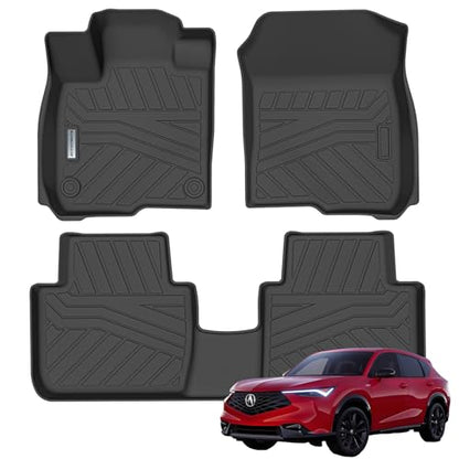 Floor Liners for 2025 Acura ADX & Honda HR-V 2023-2026 TPE All Weather Protection 1st & 2nd Row Car Floor Mats 2025 ADX Accessories-Black - size: 25|For Acura|Full Set