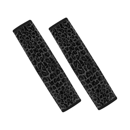 Dreaweet Black Leopard Print Seatbelt Covers for Women Soft Comfortable Seat Belt Cover Pad Fashion Cheetah Print Car Accessories 2 Pack Universal Car Seat Shoulder Strap Pads - color: Black Cheetah Print