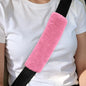 2PCS Car Seat Belt Cover Pads, Fluffy Car Seatbelt Covers, Soft & Comfortable Plush Seat Belt Cushion Protects Shoulder, Auto Safety Belt Strap Cover to Protect Your Neck (Pink) - color: Pink