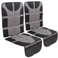 Lusso Gear Car Seat Protector - 2-Pack Waterproof Padded Shield & Mesh Pockets for Baby Travel Gear - Universal Fit Seat Covers for Cars & SUVs - Non-Slip Heavy-Duty Protection - Gray, Universal Fit - color: 2-Pack Gray