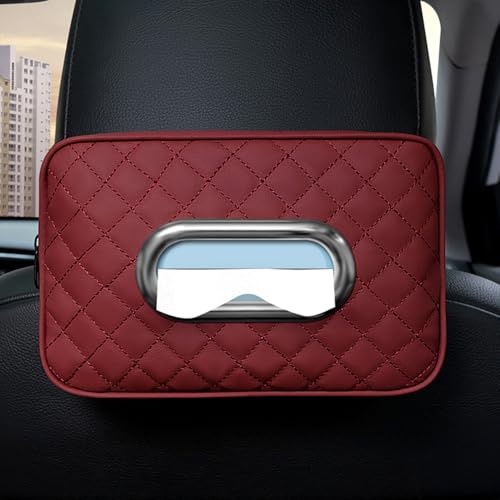 Car Tissue Holder, Extra Large Capacity car Tissue Box can Hold 130-180 tissues per Box, Size: 7.9"x5.1"x2.4"