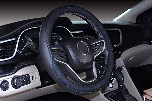 Mayco Bell 2019 New Microfiber Leather Car Extra Large Steering Wheel Cover for Big Trucks (17.5-18'', Black) - color: Black, size: 17.5-18''