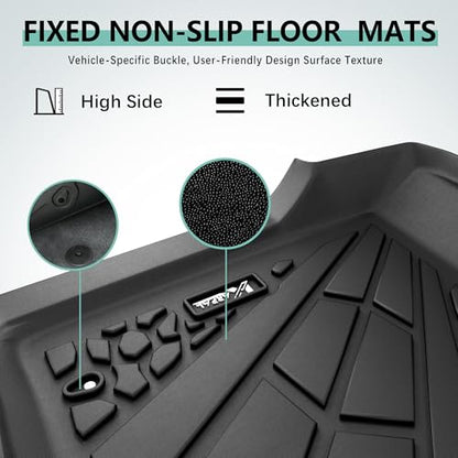 KARPAL Floor Mats for 2001-2007 Chevy Silverado/GMC Sierra 1500/2500/3500 (Only Fit Extended Cab Classic Body Style), All-Weather TPE Custom Fit Floor Liners Car Accessories - style: 2001-2007 | For Chevy Silverado Extended Cab| 1st & 2nd Row