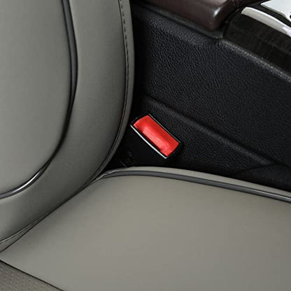 1pcs Luxury Car Seat Backrest Protector Cover Car Interior PU Leather Car Seat Cover Universal Anti-Slip Seat Cover(Dark Grey Backrest) - color: Dark grey Backrest