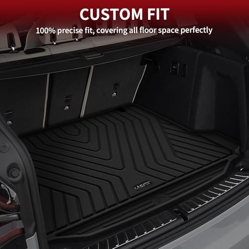 LASFIT Cargo Mat Fits for BMW X3 2024 2023 2022 2021 2020 2019 2018, Custom Fit TPE All Weather for BMW X3 M /M40i/30i/M Competition Trunk Mats Liner, Black (Don't Fit X3 30e) - size: 2) X3 2018-2024 | Cargo Liner