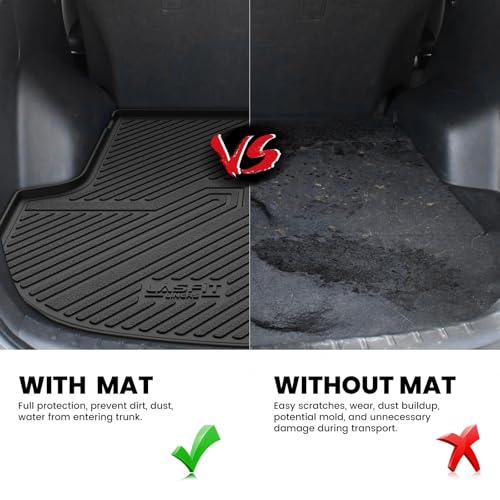 LASFIT Cargo Mat for Hyundai Santa Fe Sport 2018 2017 2016 2015 2014 2013, All Weather TPE Custom Fit Car Trunk Mats Cargo Liners Accessories for Santa Fe Sport 2013-2018, Black - size: 2)For Hyundai Santa Fe Sport | 2013-2018 | Cargo