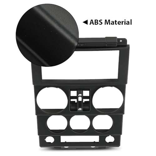 G-PLUS Dash Board Instrument Panel Dash Center Bezel Trim Compatible with Jeep Wrangler 2007 2008 2009 2010 - size: 2007-2010 Jeep Wrangler | Black