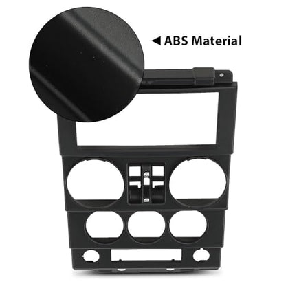 G-PLUS Dash Board Instrument Panel Dash Center Bezel Trim Compatible with Jeep Wrangler 2007 2008 2009 2010 - size: 2007-2010 Jeep Wrangler | Black