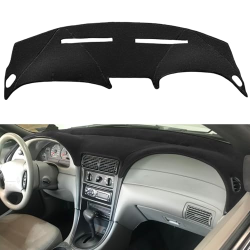 Yiz Dash Cover Mat for Ford Mustang Dashboard Pad Carpet (Black) J136