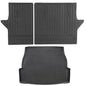 VEVOR Cargo Mats Compatible with Toyota RAV4 2019-2024, Custom Fit TPE Cargo Liner Set for SUVs, Trunk and Rear Back Seat Protector Replacement, Black, Trunk Mat and Backrest Mats - style: Toyota RAV4 2019-2024
