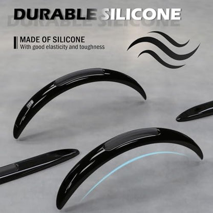 4PCS Car Door Edge Guards with Airbag,De-Static & Anti-Crash Car Door Protector with Dolphin Streamline Design,Universal Cars Doors Edge Protector Exterior Cars Accessories