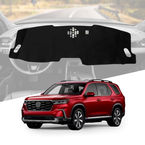 smabee Dashboard Cover Mat for Honda Pilot 2023-2025 2026 Dash Mat Flannel Sunshade No Glare Protector Interior Accessories Black