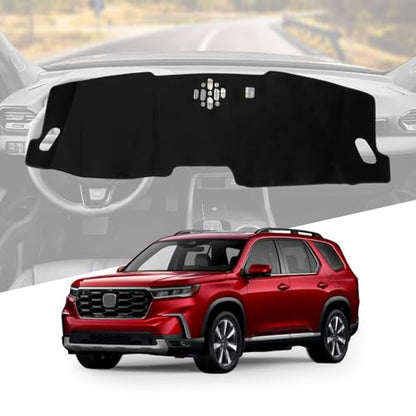 smabee Dashboard Cover Mat for Honda Pilot 2023-2025 2026 Dash Mat Flannel Sunshade No Glare Protector Interior Accessories Black