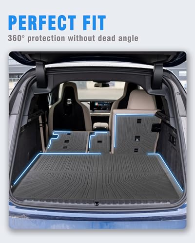 Cargo Liners Backrest Mat for BMW IX Accessories 2022-2025 with Hook&Loop Rear Trunk Mat Rear Seat Back Cover Protector All Weather Anti-Slip Split Dog Liner 4 PCS - size: BMW IX 2022-2025