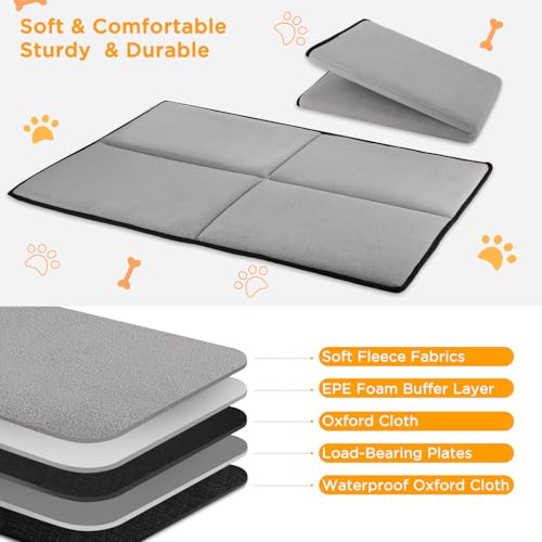 Back Seat Extender for Dogs,Hard Bottom Dog Car Seat Cover for Back Seat Holds 400lbs,Waterproof Anti-Scratch PU Leather Backseat Extender for Dogs,Dog Hammock for Car SUV Truck