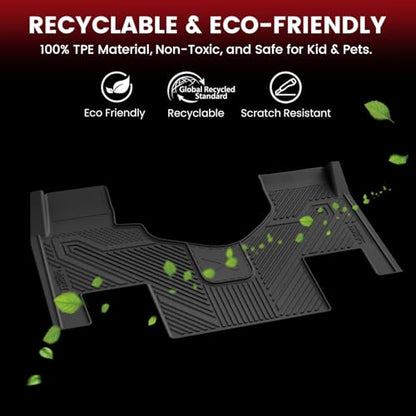LASFIT Floor Mats for Freightliner Cascadia 2008-2017, All-Weather Protection TPE Car Liners for Freightliner Cascadia Accsessories, Black, Easy to Clean,Only Fit Sleeper Cab Not Fit Day Cab - size: 7)2008-2017|For Freightliner Cascadia |Floor Mats