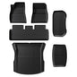 2021-2023 Tesla Model 3 Highland Floor Mats, Custom-Fit All-Weather TPE Full Set with Cargo Liner & Trunk Mat Accessories (2021-2023 Model 3 Full Floor Mat Kit Set of 6) - size: Floor Mats for 2021-2023 Model 3| 6PCS