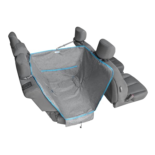 Kurgo Heather Half Hammock, Half Car Seat Cover for Pets, Car Hammocks for Dogs, Water-Resistant, 27.5" Wide (Heather Grey) - size: 27.5" Wide, style: Half Hammock