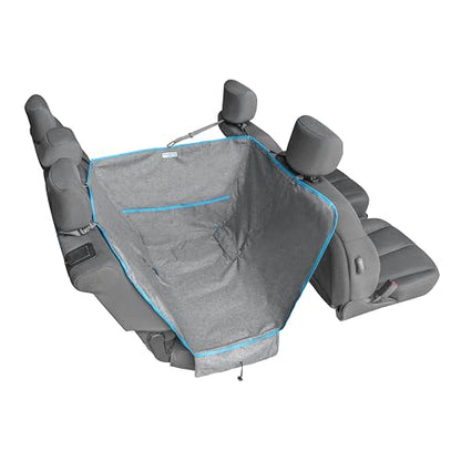 Kurgo Heather Half Hammock, Half Car Seat Cover for Pets, Car Hammocks for Dogs, Water-Resistant, 27.5" Wide (Heather Grey) - size: 27.5" Wide, style: Half Hammock