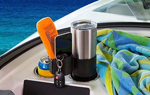 Two-Cup Console Organizer (Black) - color: Black