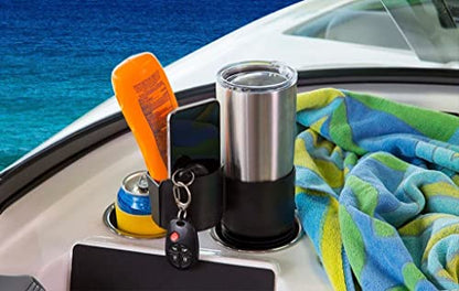 Two-Cup Console Organizer (Black) - color: Black