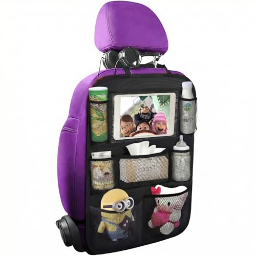 Backseat Car Organizer Mats Back Seat Organizers and Storage Bag with Touch Screen Tablet Holder for Kids Toddlers Car Seats, Travel Accessories, Road Trip Essentials Kids - size: 1 Pack