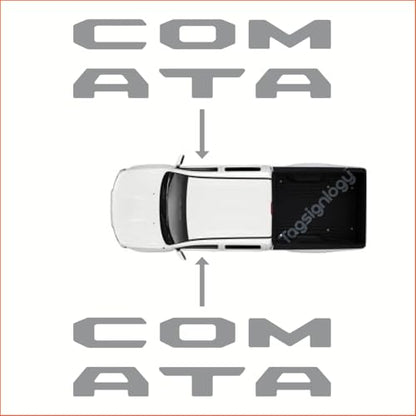 Prime Series UV Weatherproof Vinyl Decals: Pair of Left and Right Front Door Sill Protector Letter Inserts fits Tacoma 2016-2023 (Matte White) - color: Matte White