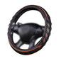 Flying Banner car Steering Wheel Cover Faux Leather Massage Universal fit 3D Honeycomb Hole Anti-Slip Sporty 15 Inches (Orange Black) - color: Orange black